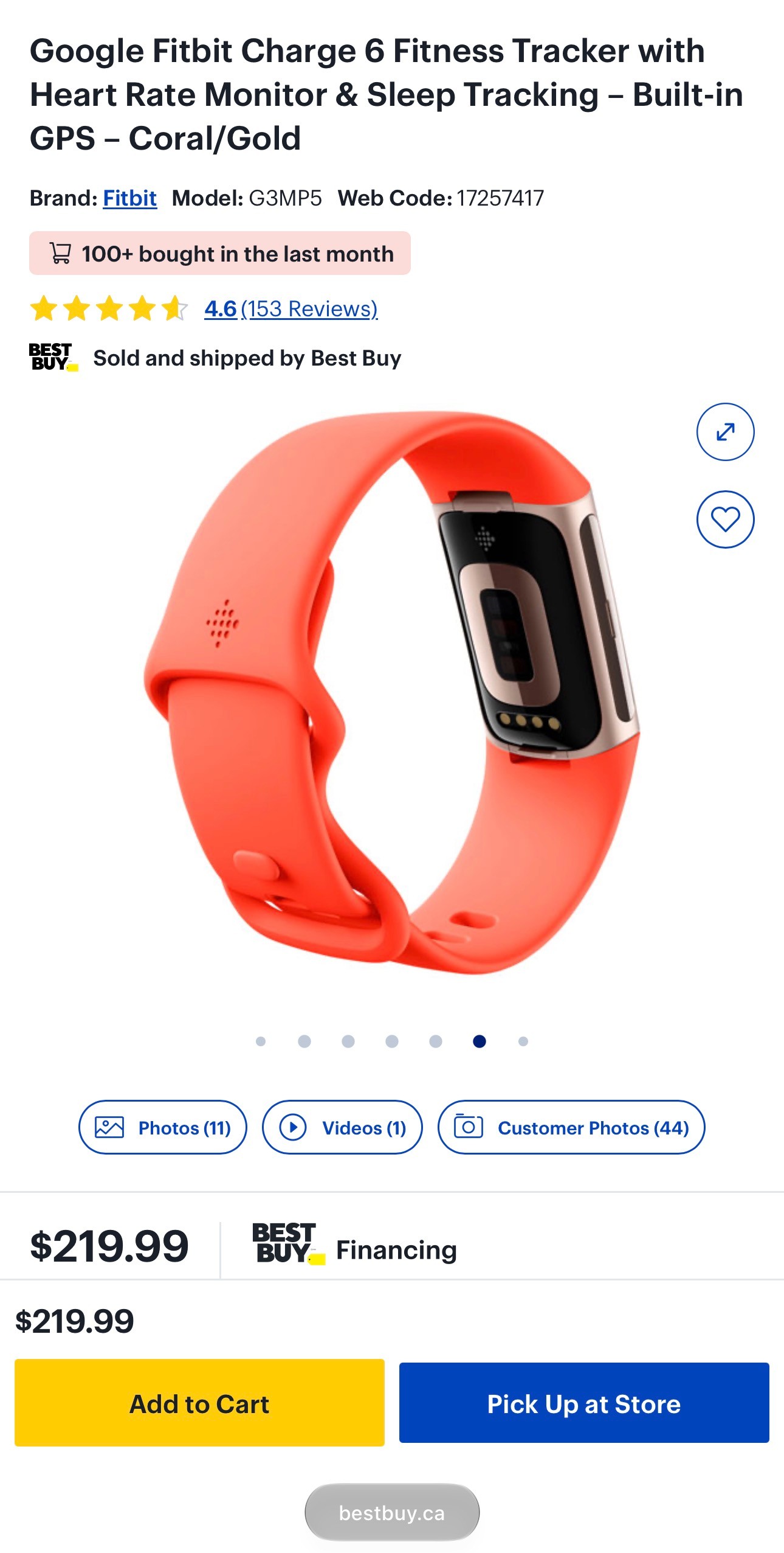 Google Fitbit 6 Fitness Tracker Heart & Sleep Track Built-in GPS - photo 5
