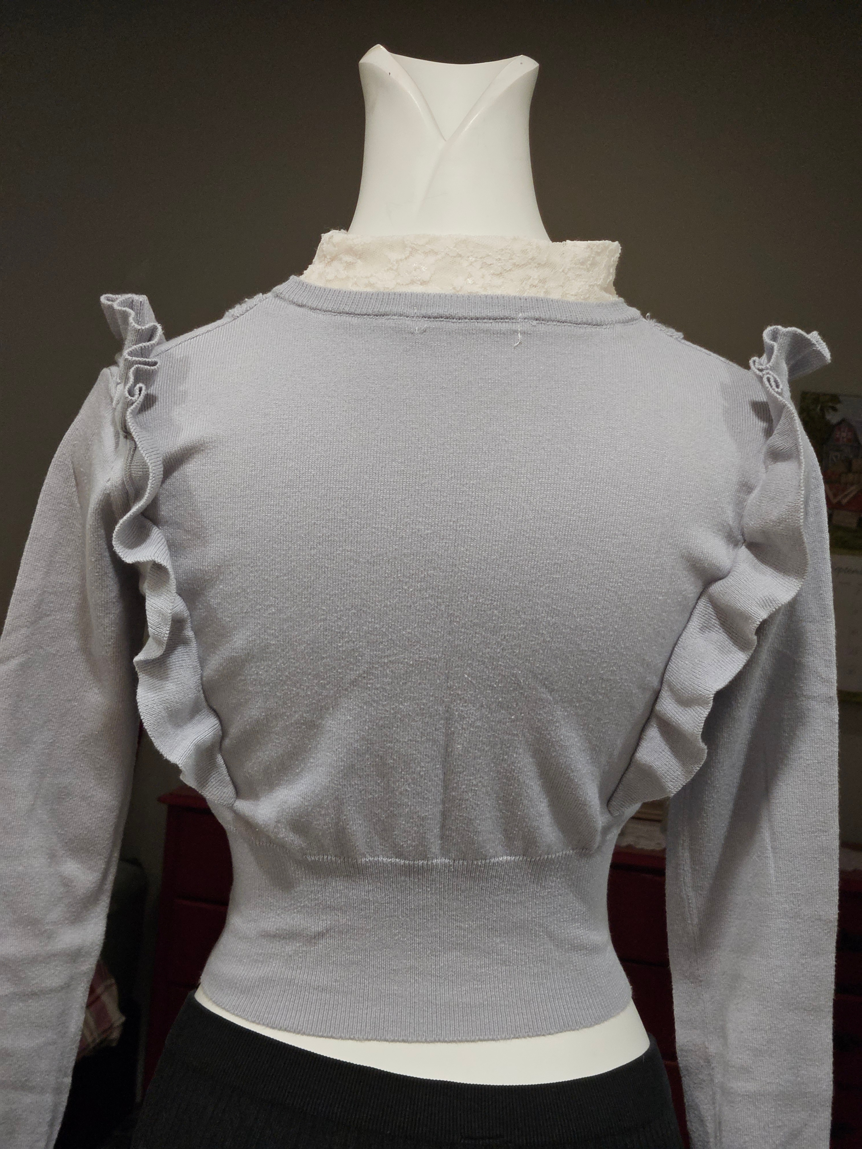 powder blue edwardian style sweater - photo 4