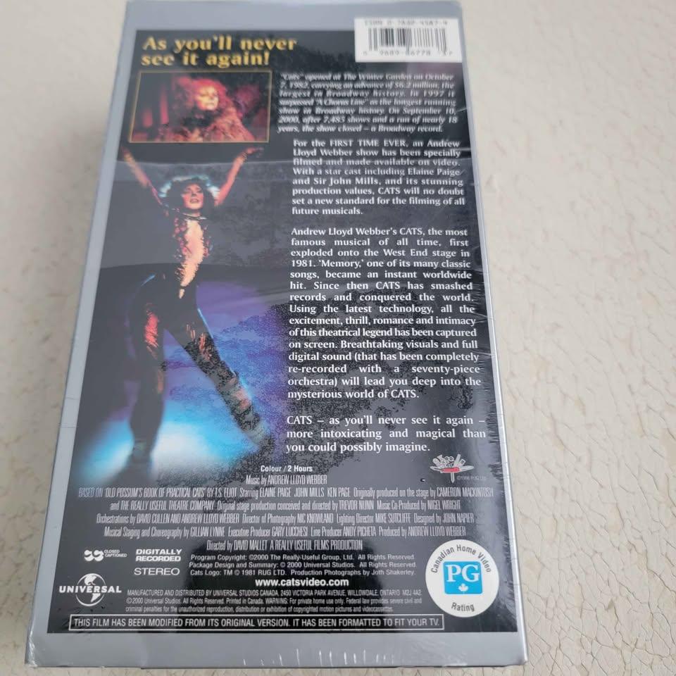 CATS – Commemorative Edition VHS 2-Tape Box Set – Sealed - photo 5