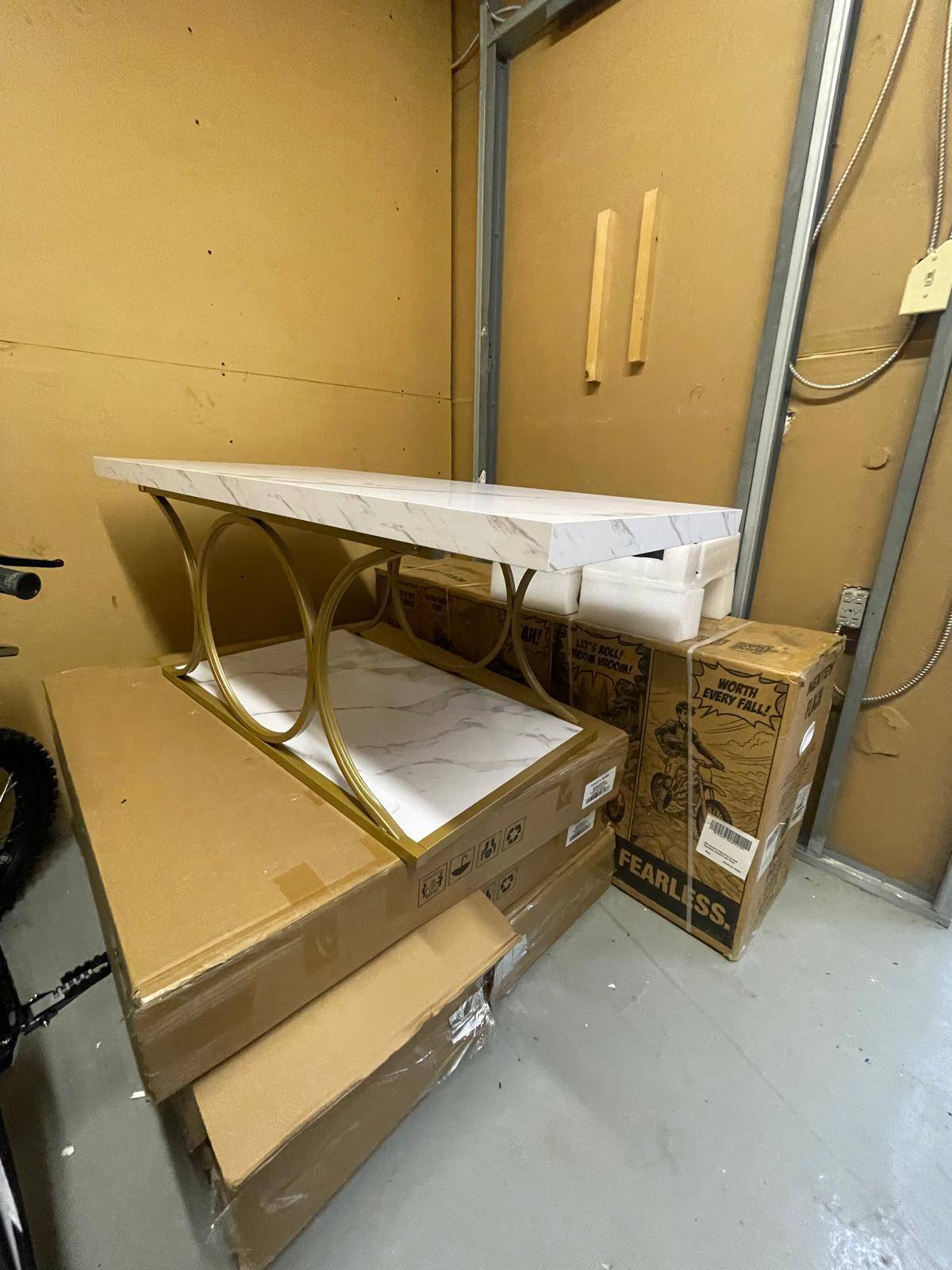 Modern Gold Marble Coffee Table – 47” - photo 5