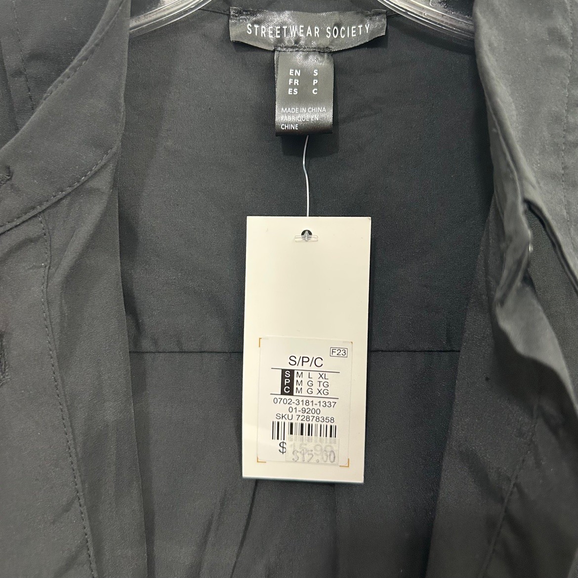 Streetwear Society Black Cropped Shirt – S Petite, NWT - photo 2