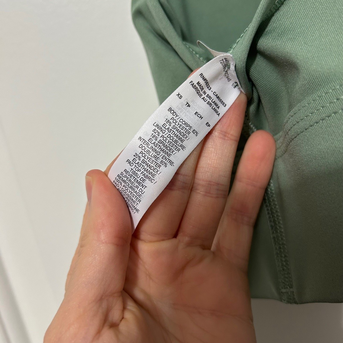 Nike Sports Bra – Sage Green, Size XS, Used Like New - photo 4