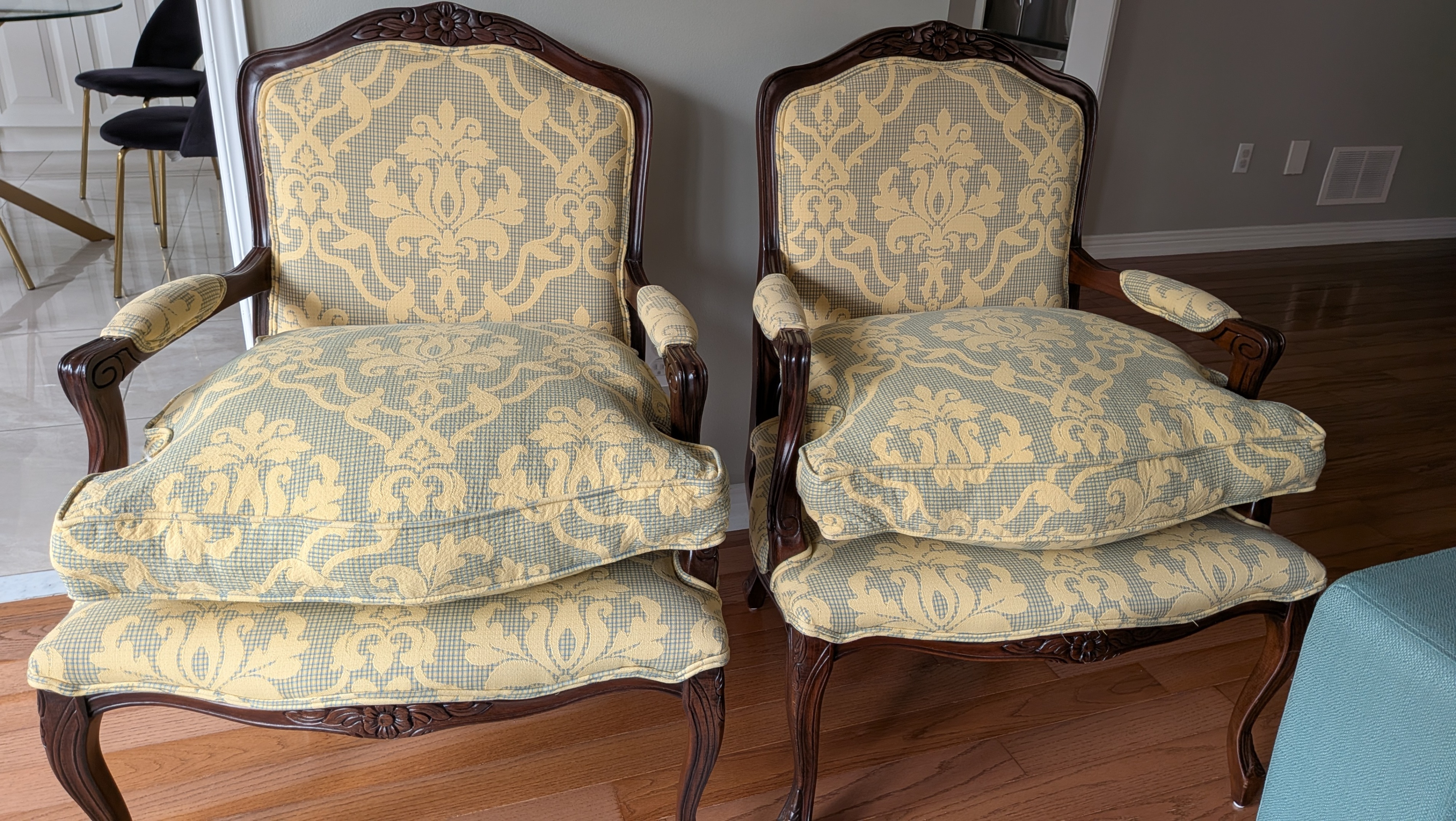 Pair of French Style Carved Wood Armchairs – $450 OBO - photo 2