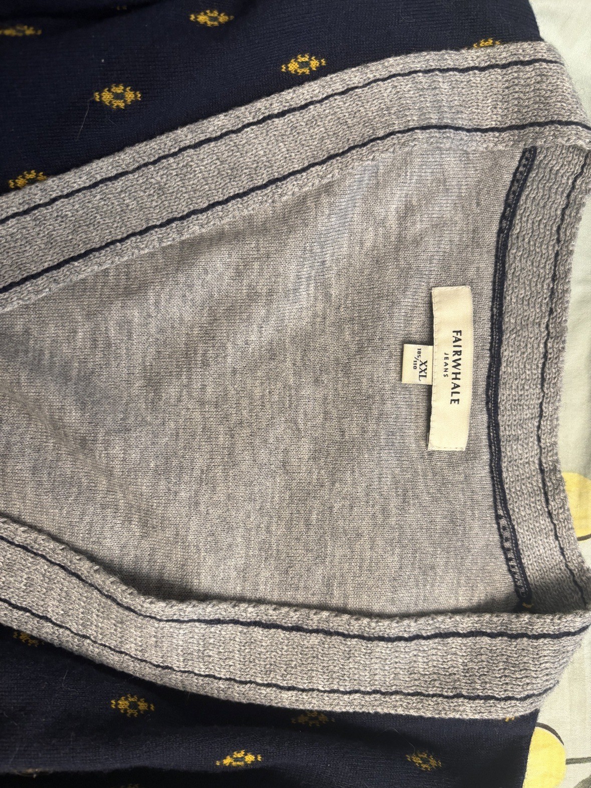 Fairwhale men's patterned knit cardigan — XXL (like new) - photo 3
