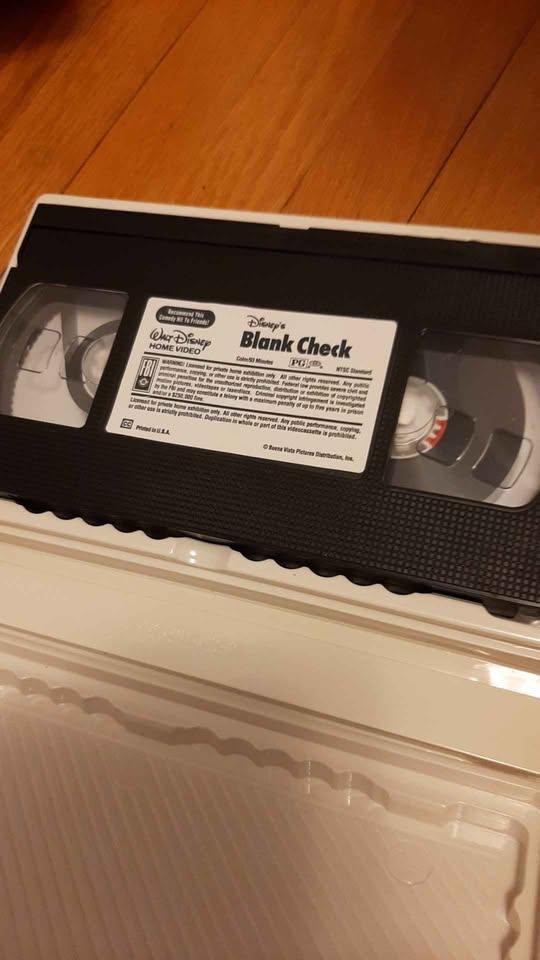 Walt Disney Blank check vhs cassette movie - photo 2