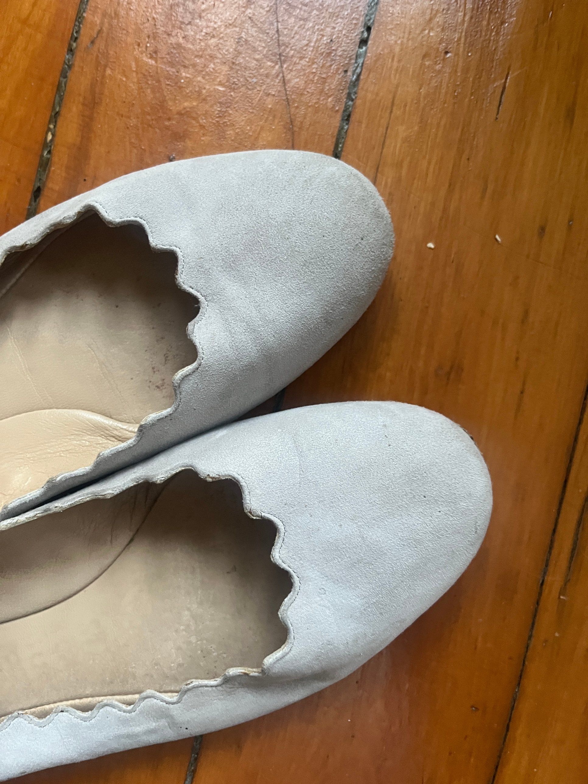 Chloé scalloped suede ballet flats - photo 2