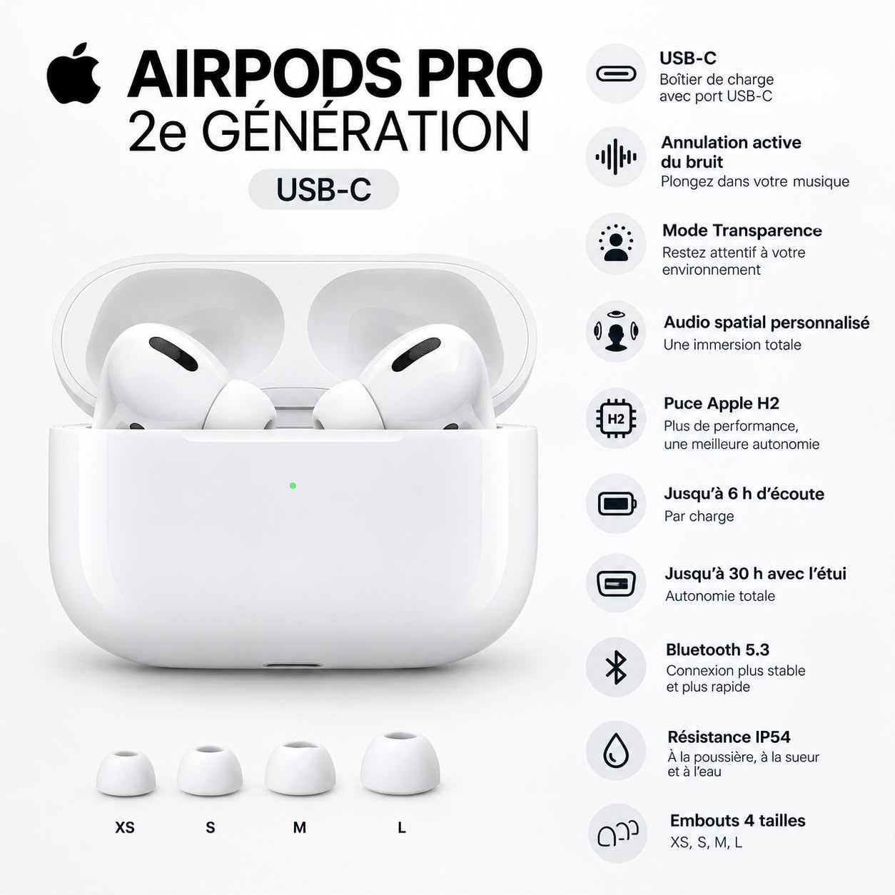 Apple AirPods Pro 2nd Generation with USB-C