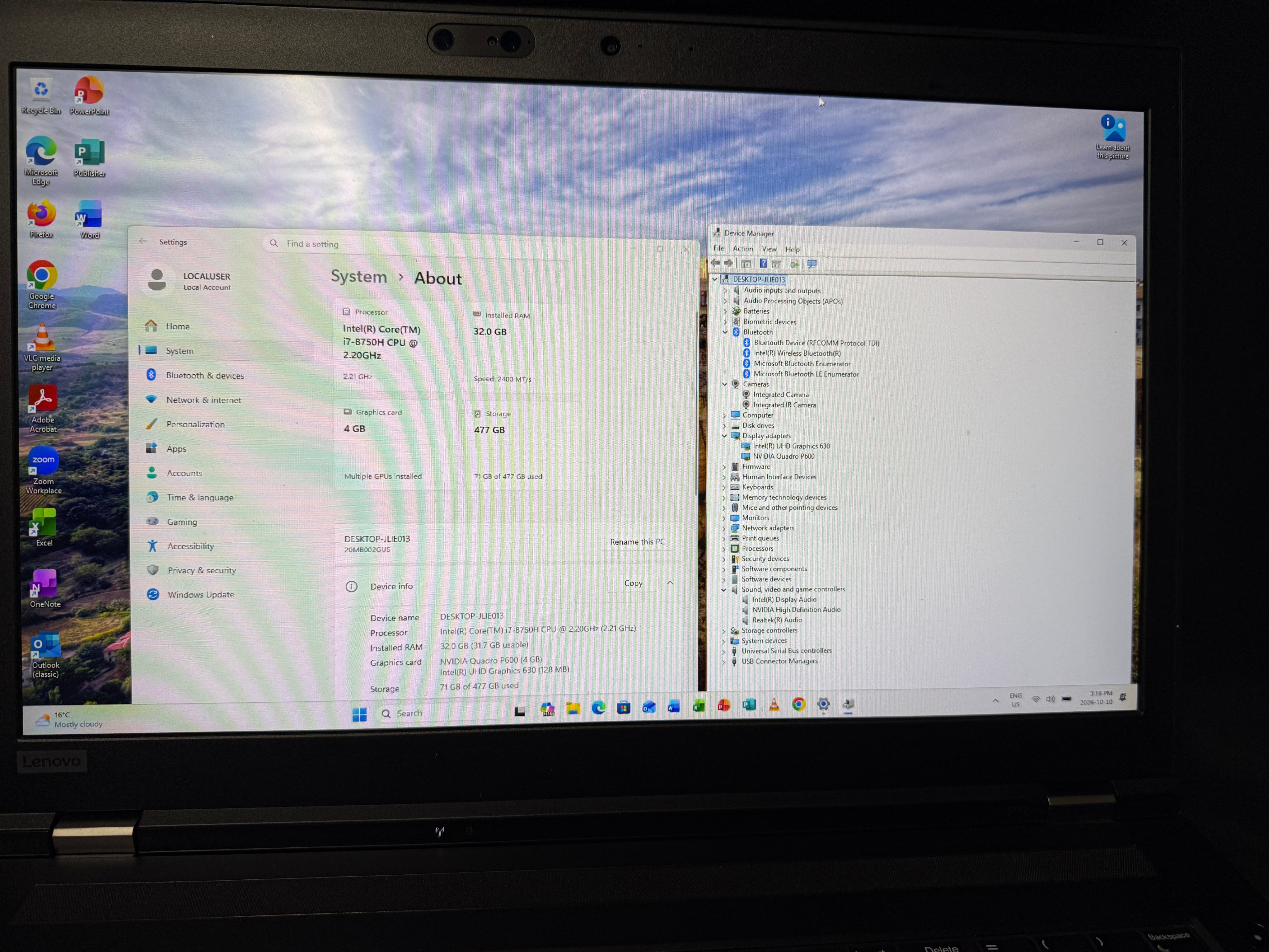 OK... THIS IS MY BEST!  Refurbished as is - Lenovo ThinkPad P72 - photo 2