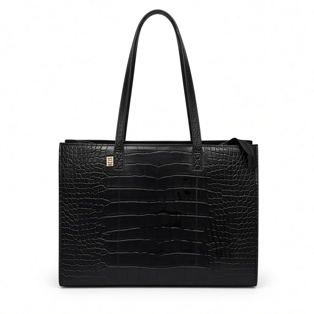 BÉIS Work Tote – Black Croc