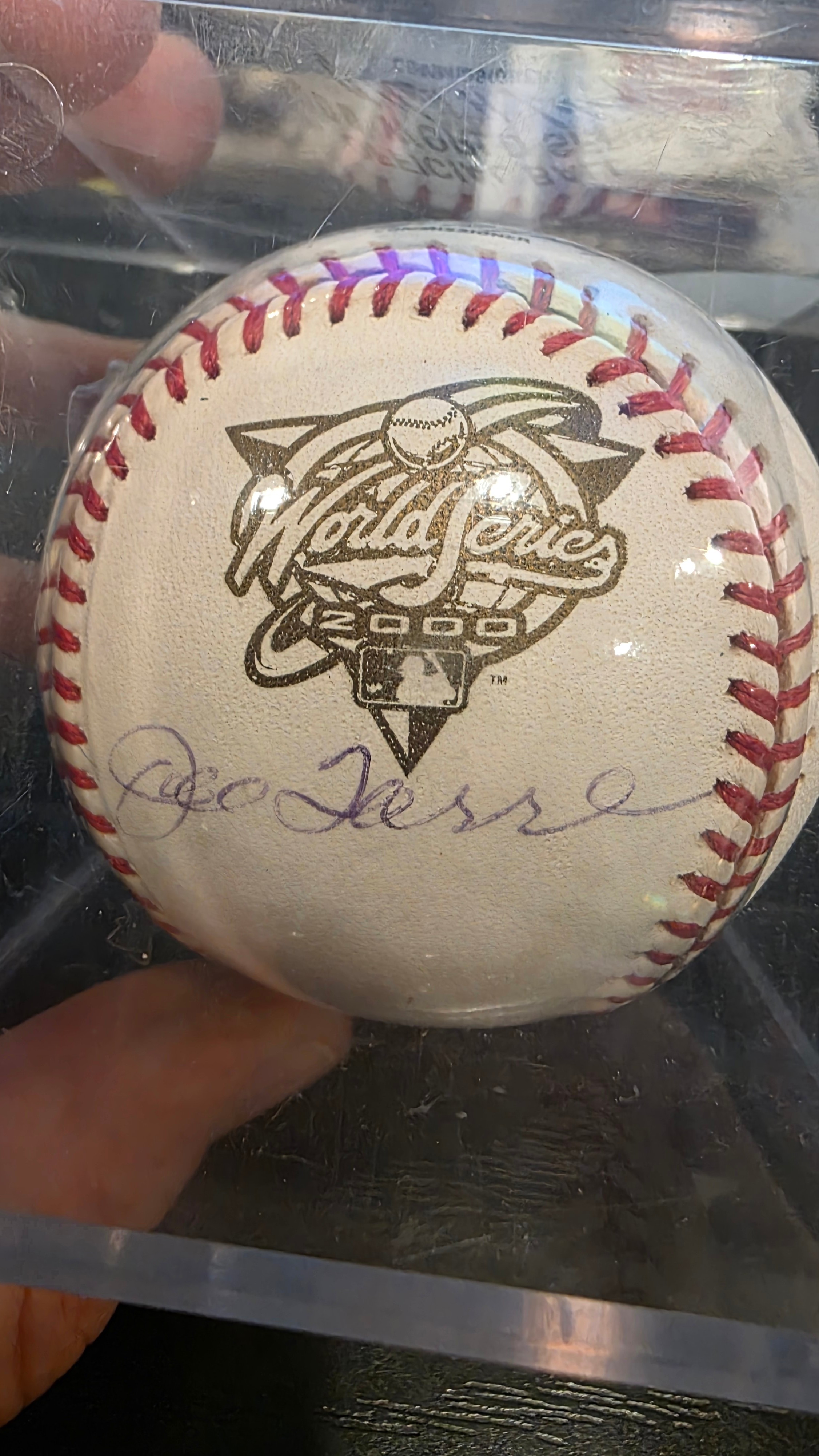 Joe Torre Signed 2000 World Series Baseball - Steiner COA