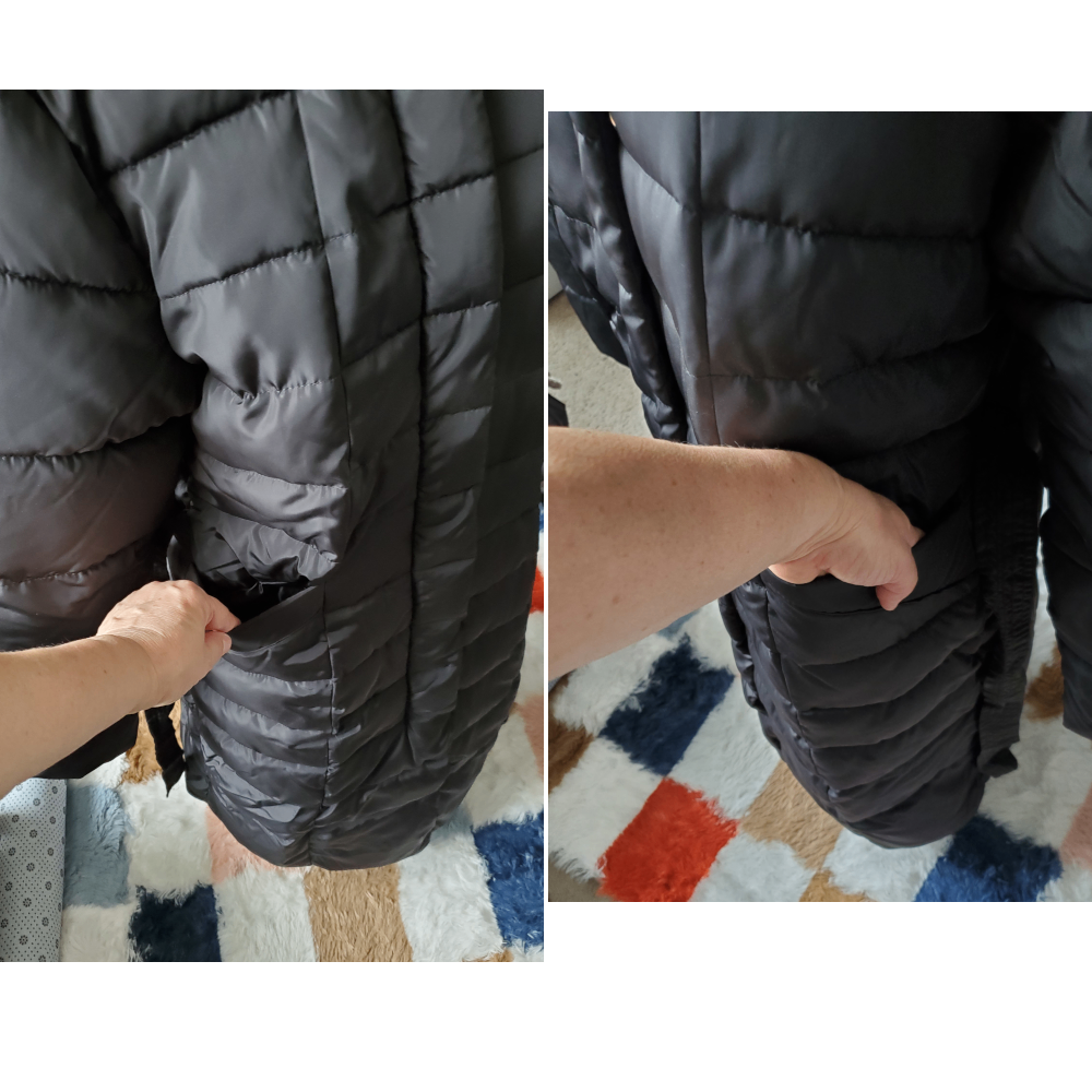 Black Long Puffer Coat with Hood - photo 4
