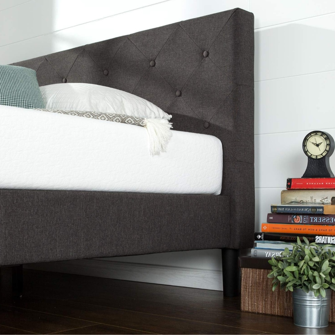 Bed frame with headboard – King size – Dark gray - photo 3