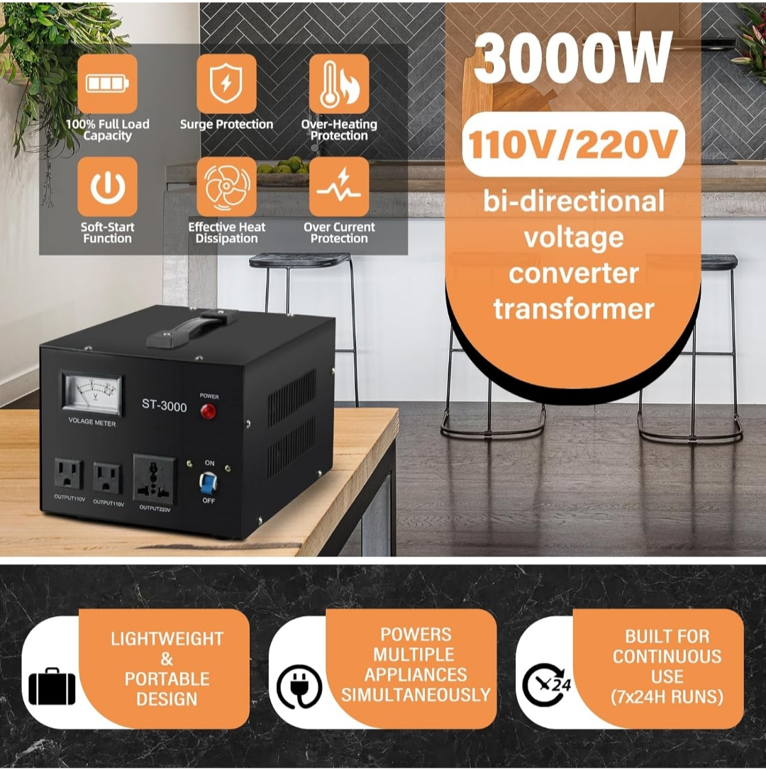 Tysun 3000 Watt Voltage Converter TransformerRegulator - photo 2