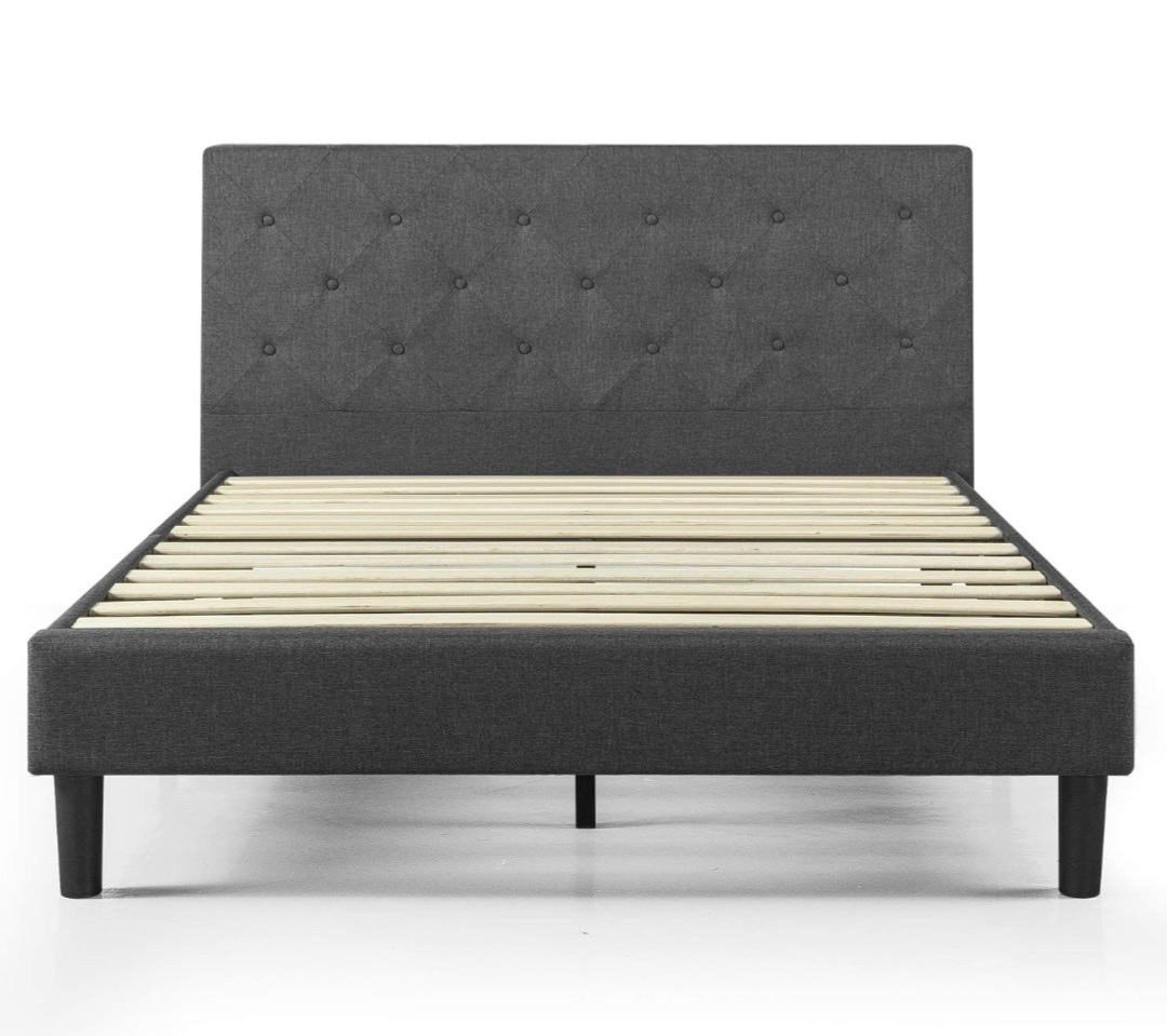 Bed frame with headboard – King size – Dark gray - photo 5