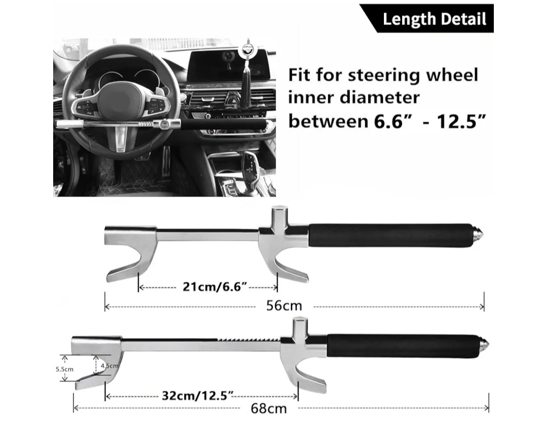 Teviaphee Car Steering Wheel Lock Anti-theft Device - photo 2