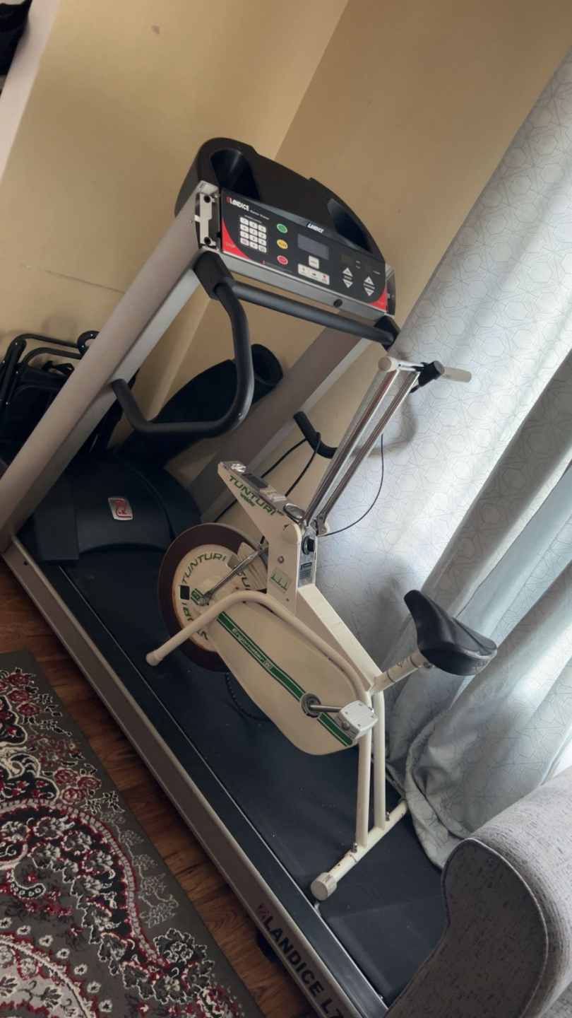 Landice L7 Treadmill with Tunturi Exercise Bike