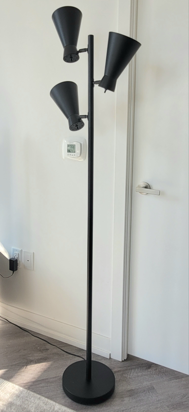 Black Metallic Multi-Head Floor Lamp - photo 2