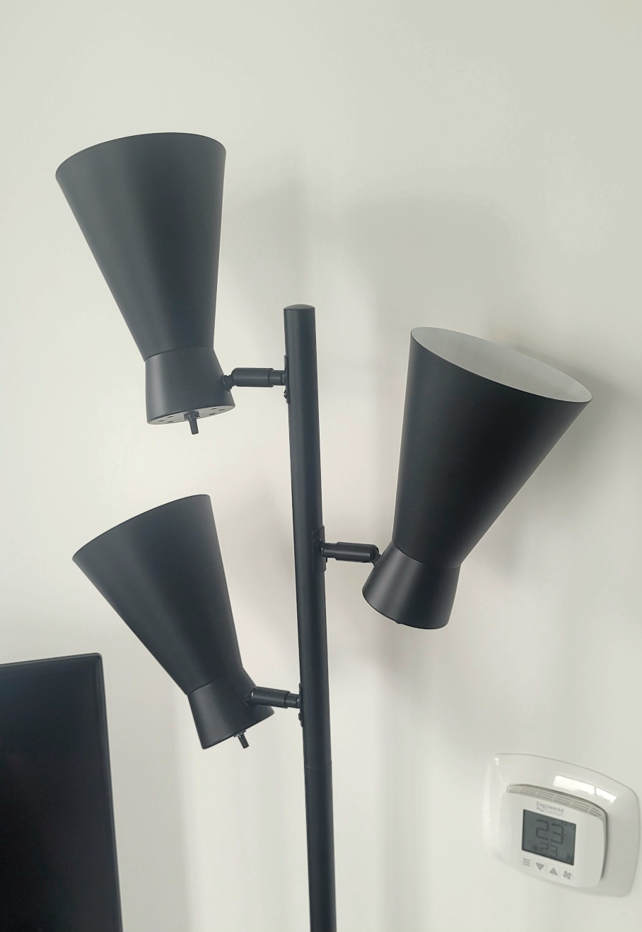 Black Metallic Multi-Head Floor Lamp