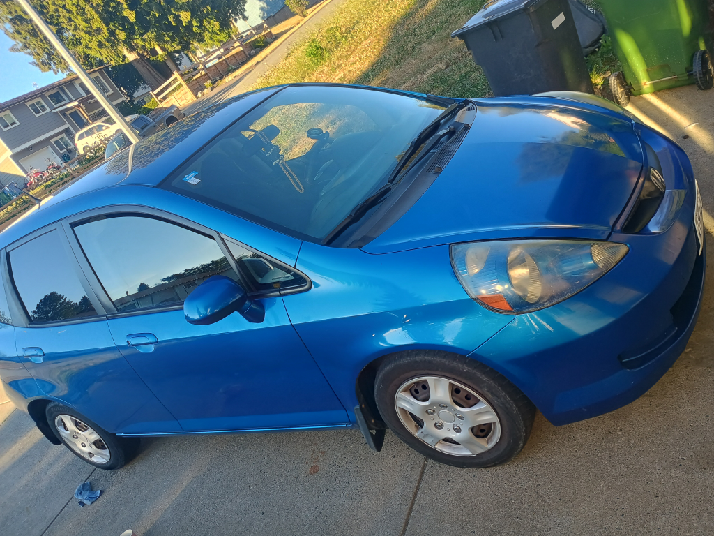 Blue Honda Fit