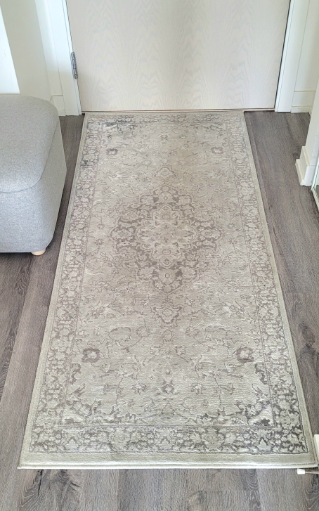 Long Light Gray Entrance Rug