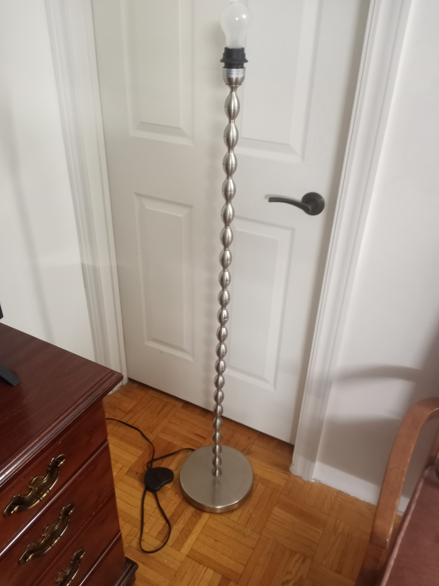 Silver Metal Floor Lamp