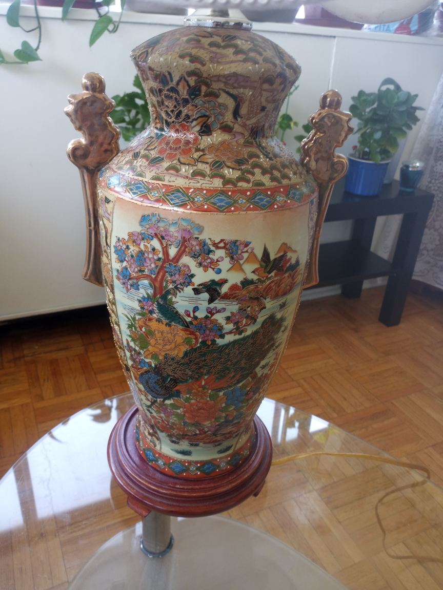 Vintage Floral Patterned Table Lamp - photo 2