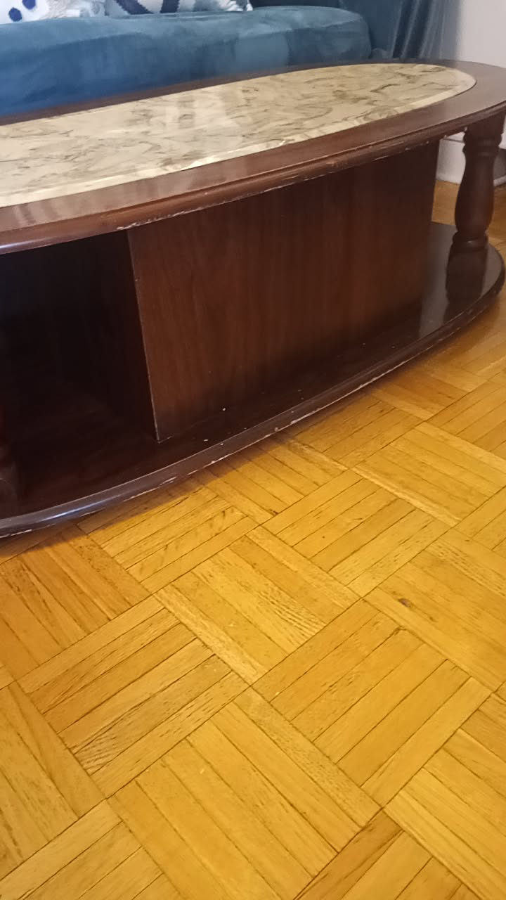Oval Coffee Table with Marble Top - photo 5