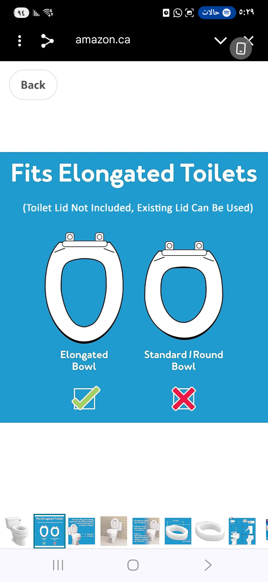 Raised Toilet Seat Elongated 3.5" Height - photo 5