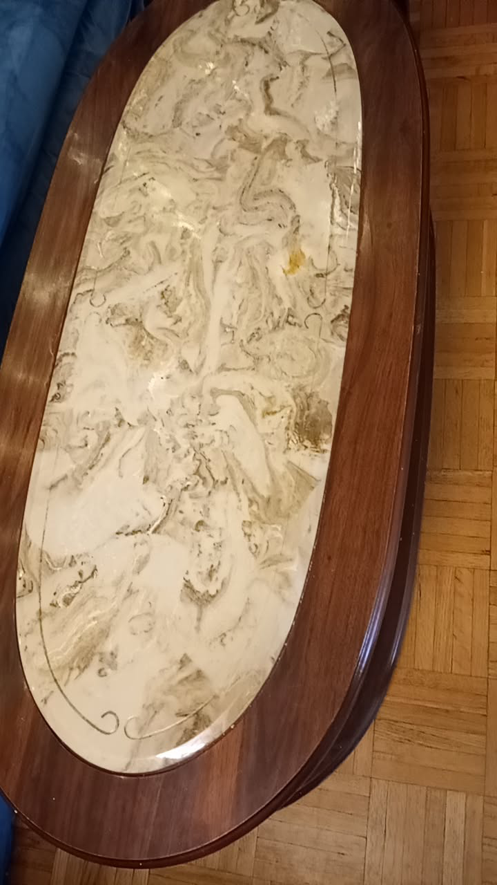 Oval Coffee Table with Marble Top - photo 4