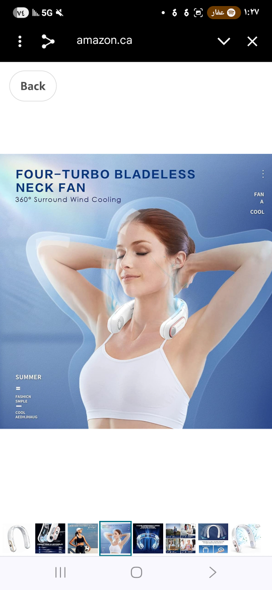 VSULZVNU Portable Neck Fan - White - photo 4
