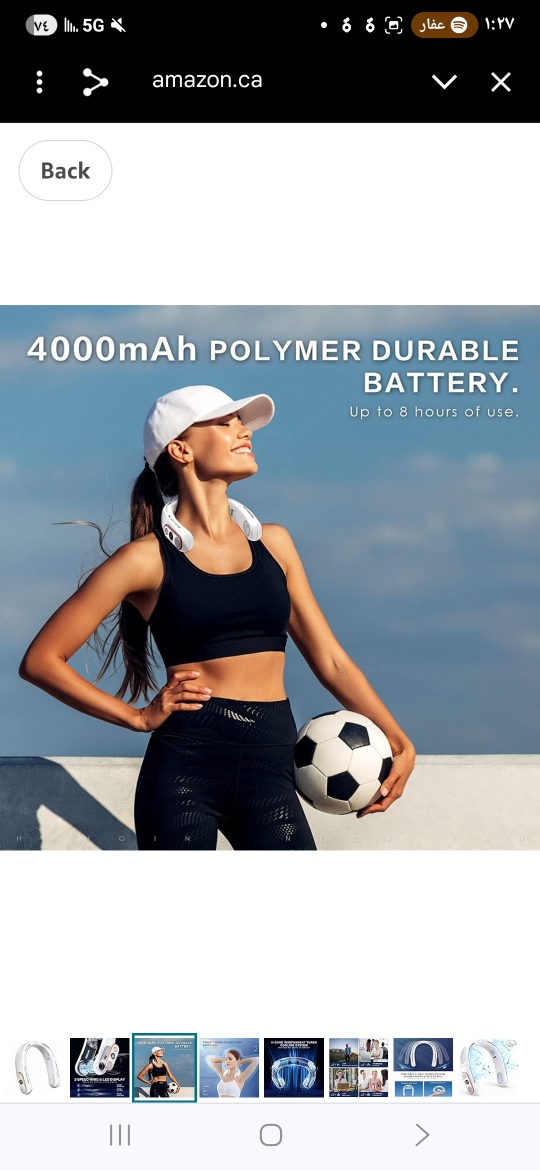 VSULZVNU Portable Neck Fan - White - photo 5
