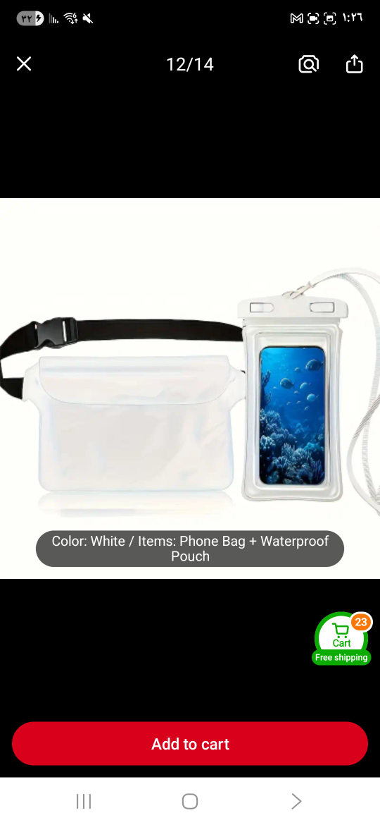 Phone Bag + Waterproof Pouch