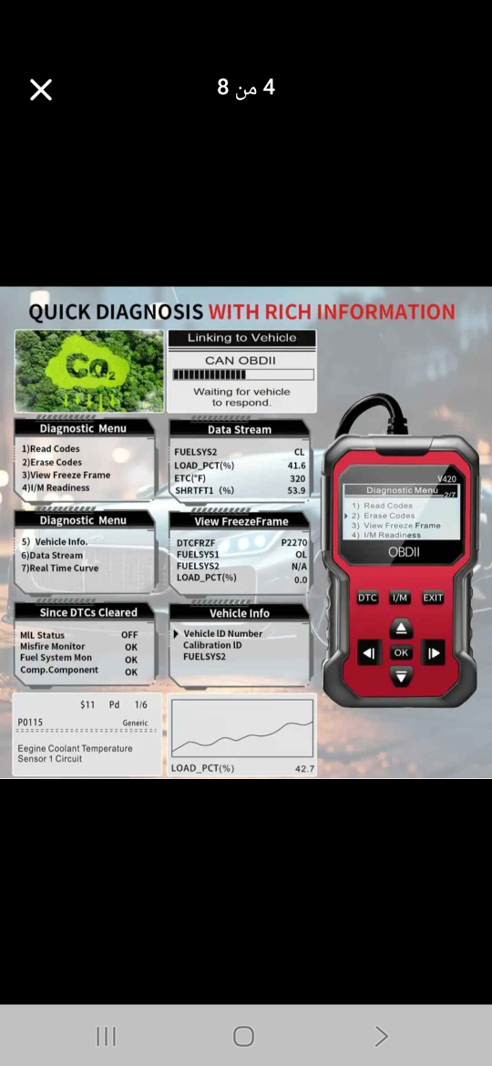 OBDII Car Diagnostic Scanner V420 buy 5 get for two free - photo 4