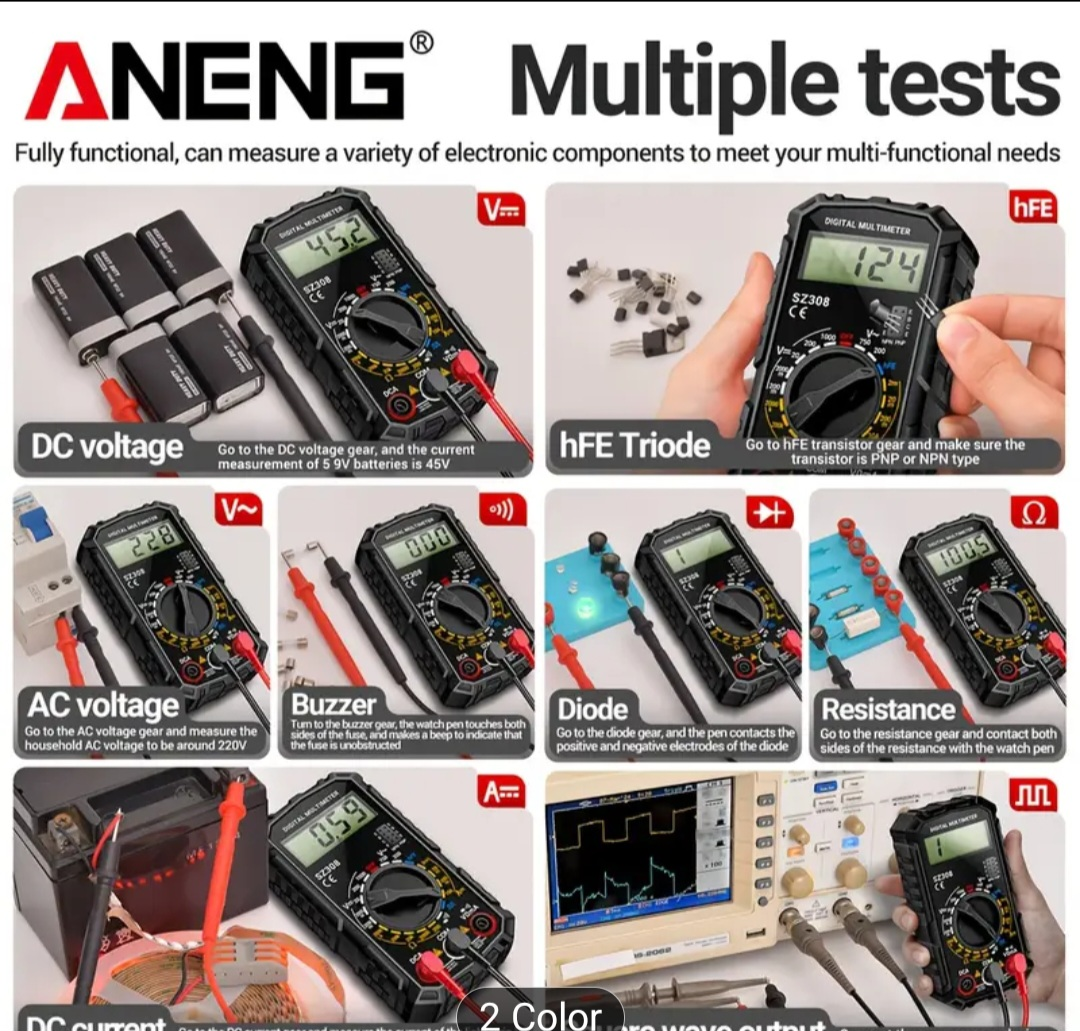 ANENG SZ308 Digital Multimeter - Like New! - photo 3