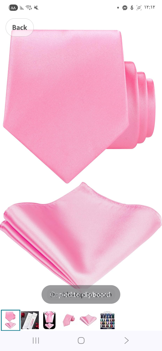 Pink Tie, Pocket Square, Cufflinks & Tie Clip Set - New - photo 2