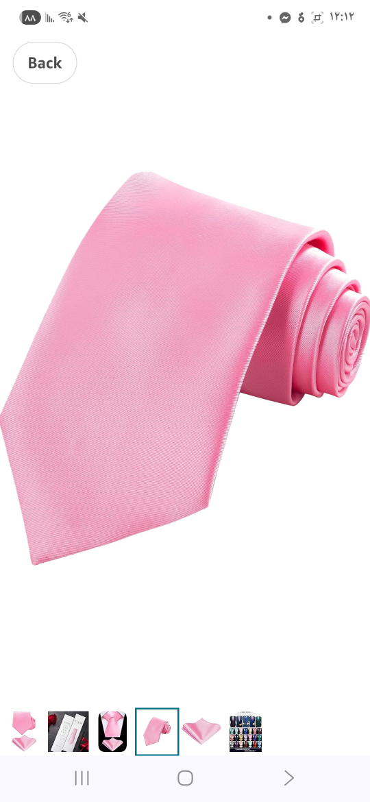 Pink Tie, Pocket Square, Cufflinks & Tie Clip Set - New - photo 3