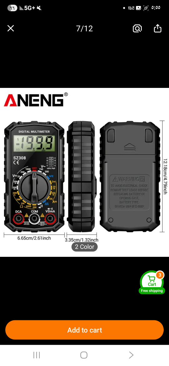 ANENG SZ308 Digital Multimeter - photo 2