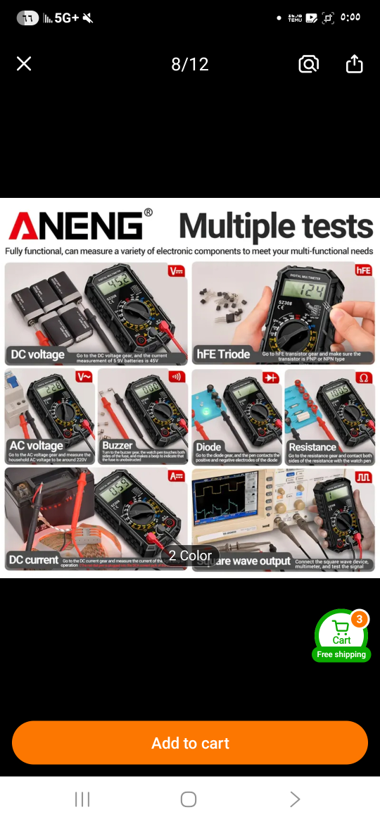 ANENG SZ308 Digital Multimeter - photo 4