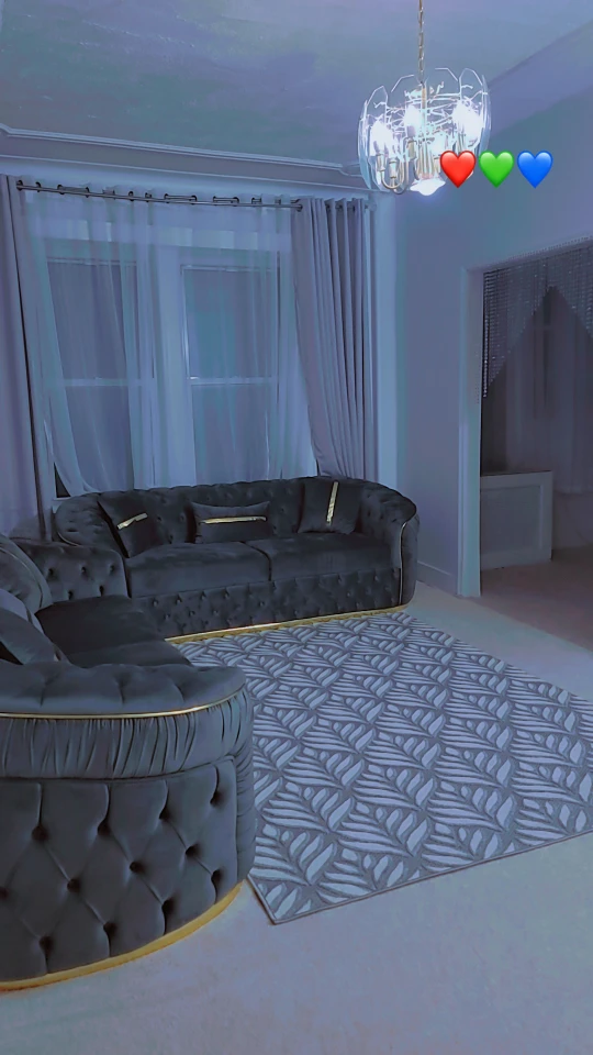 Gray Velvet Sofa Set - photo 3
