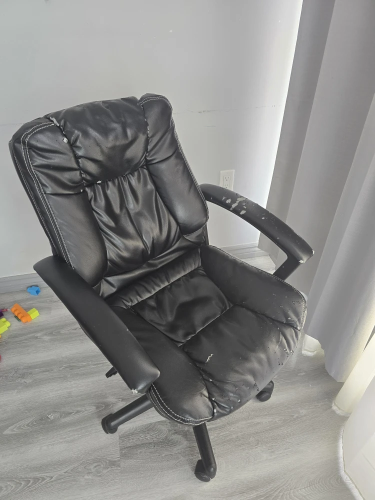 Very Comfortable Black Leather Office Chair - photo 3