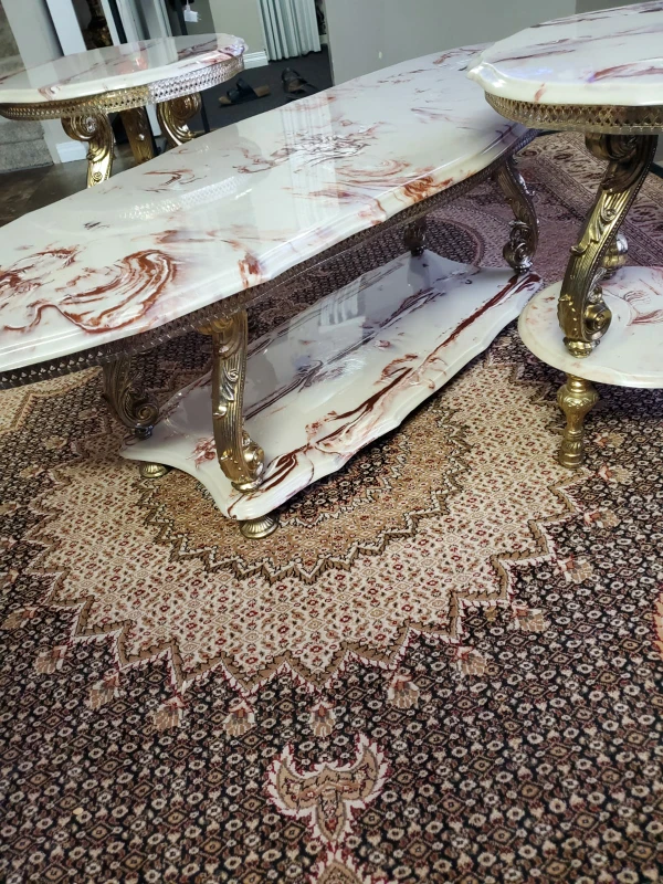 Marble Coffee and End Table Set - photo 3