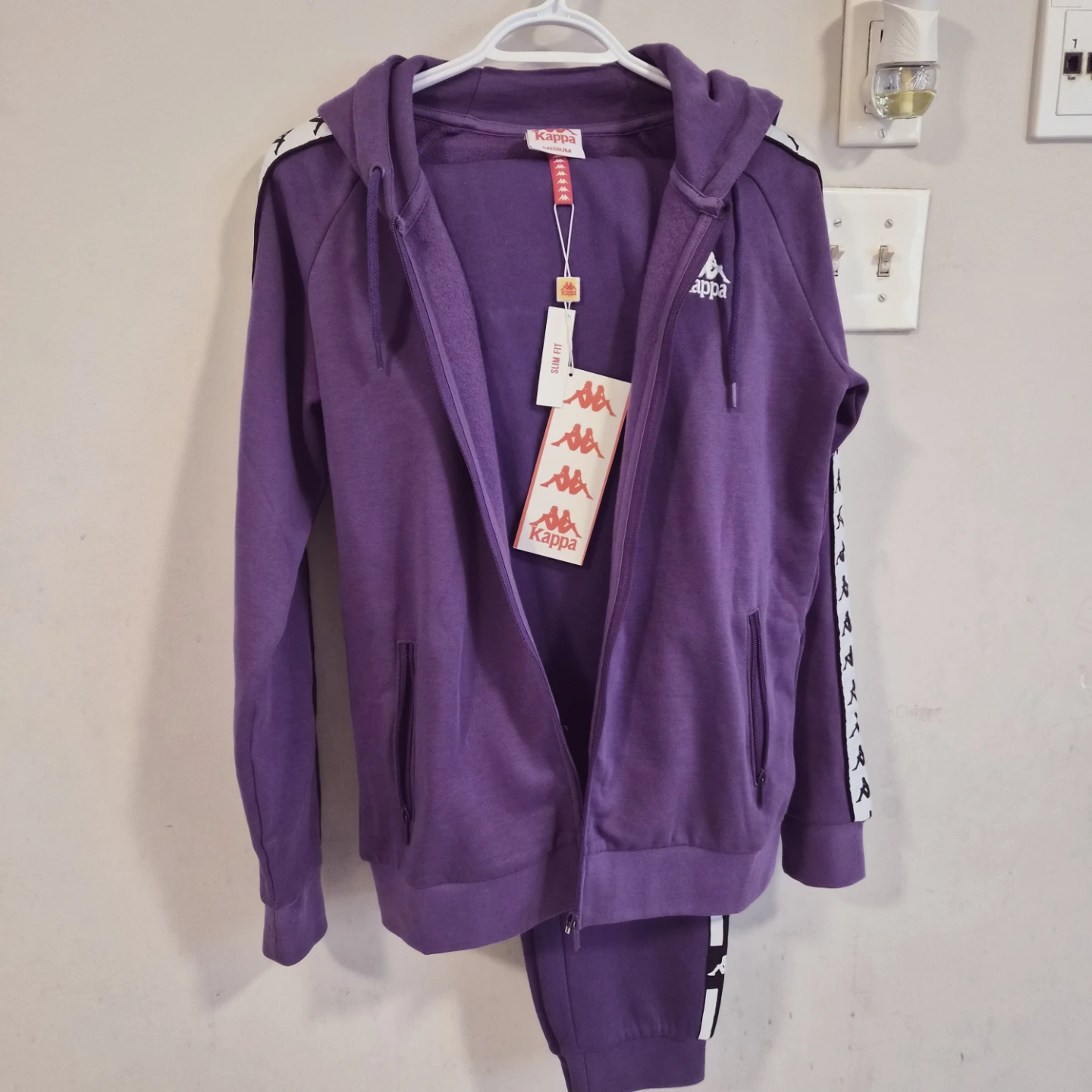 New Kappa Purple Tracksuit - Slim Fit