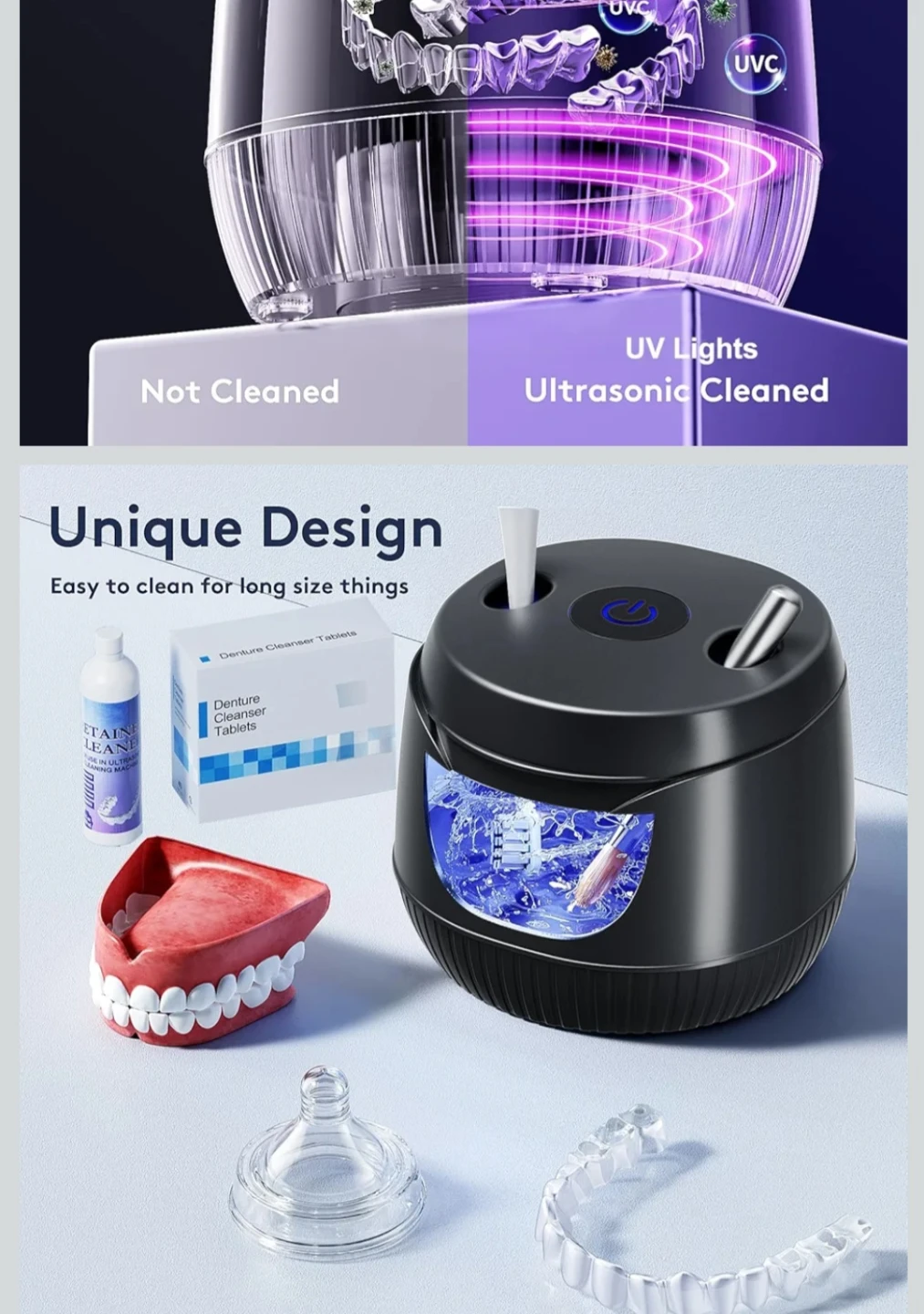 Ultrasonic Cleaner for Dentures, Braces, Jewellery - photo 2