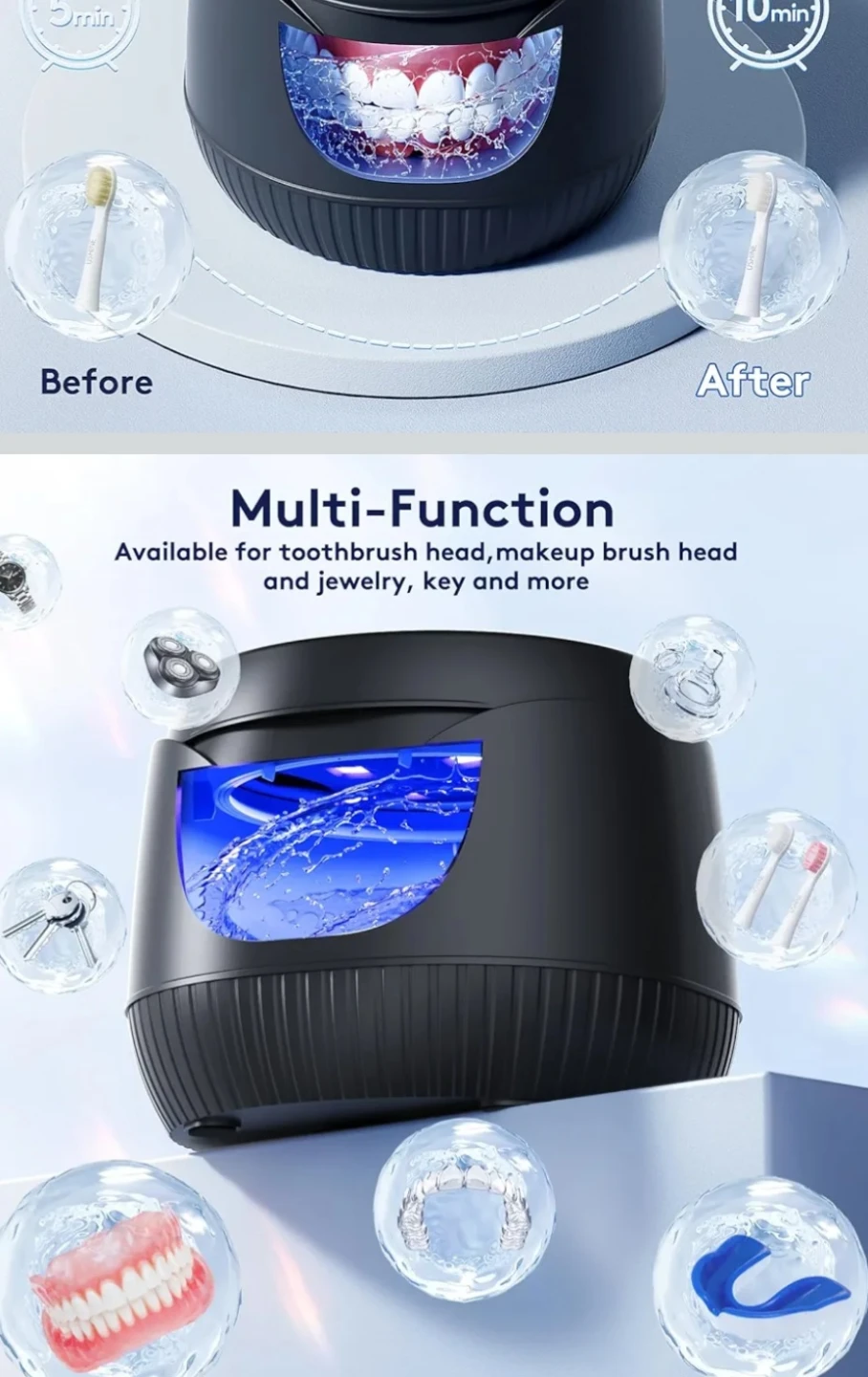 Ultrasonic Cleaner for Dentures, Braces, Jewellery - photo 4