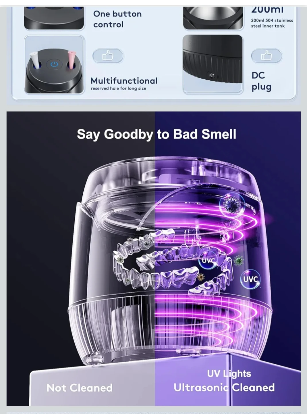 Ultrasonic Cleaner for Dentures, Braces, Jewellery - photo 5