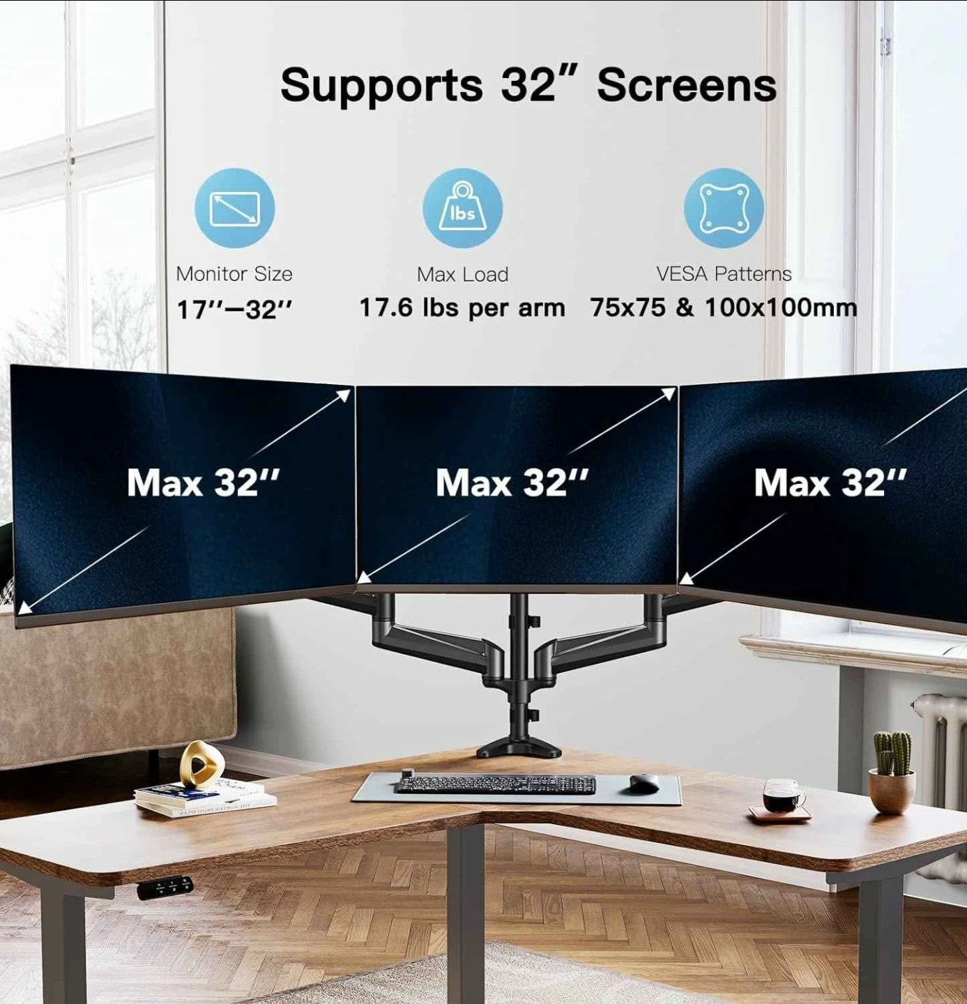HUANUO Triple Monitor Mount - HNTS3 - photo 5