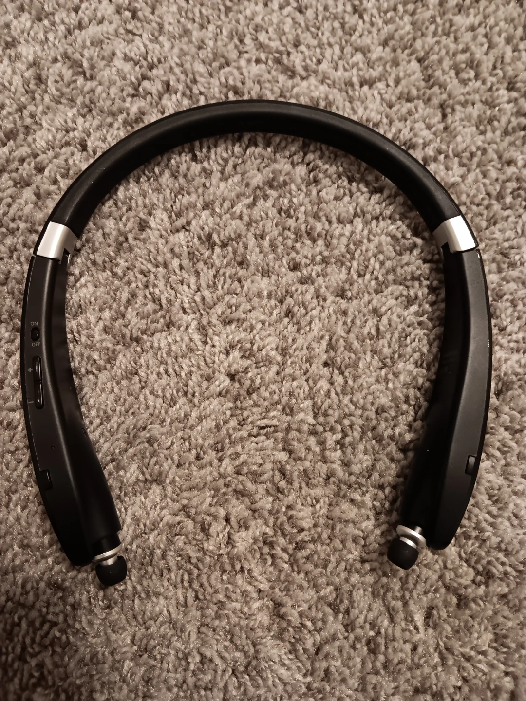 Black Wireless Neckband Headphones