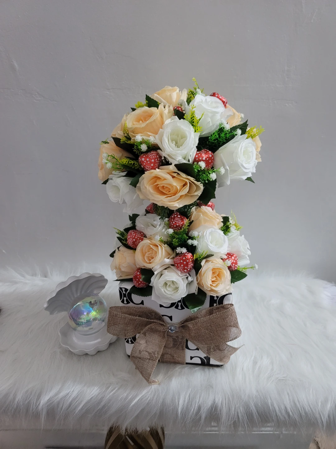 Artificial Flower Arrangement with Decorative Box - photo 2