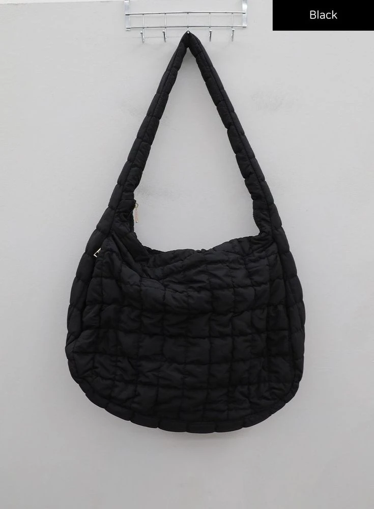 Lewkin black embroidered crossbody bag