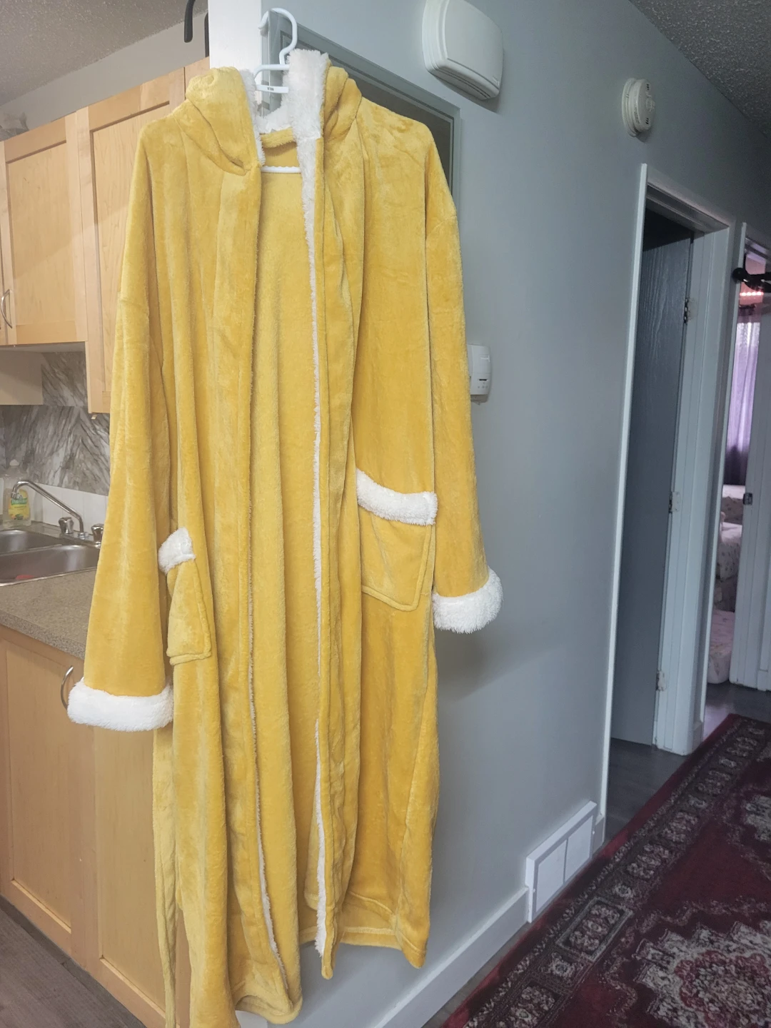 Yellow Sherpa Lined Robe - Size XL
